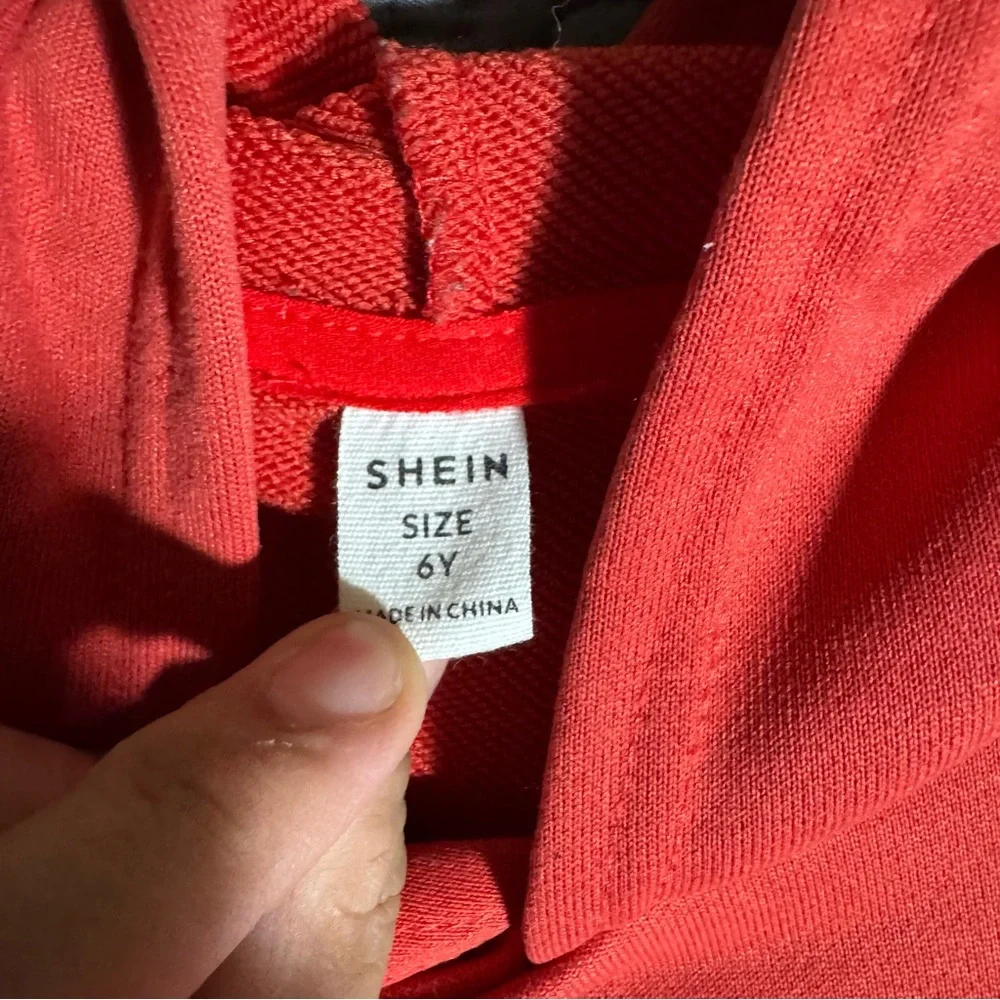Shein Pullover Sweater Youth Size 6y Red Chicago Hoodie